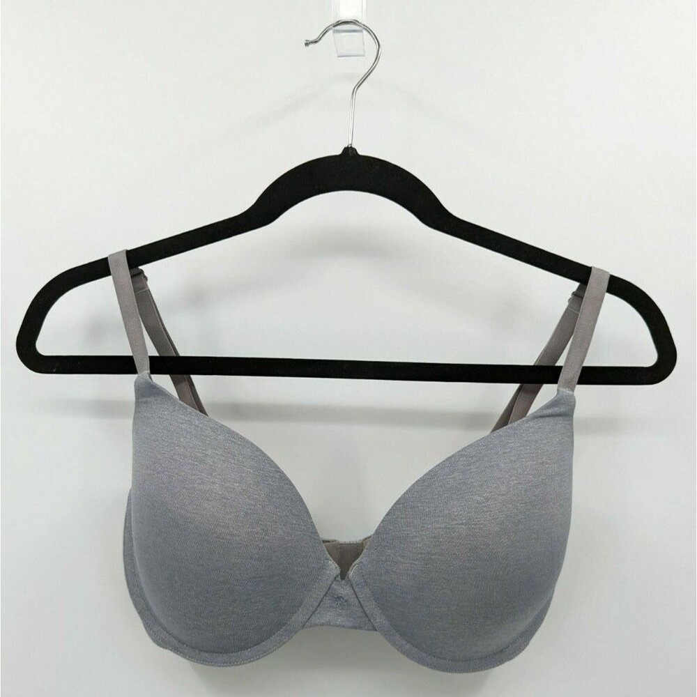 Victoria's Secret Bra 34DD Blue Gray Heather Uplift Semi Demi